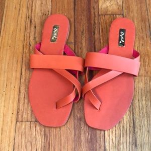 Orange sandals size 5.5